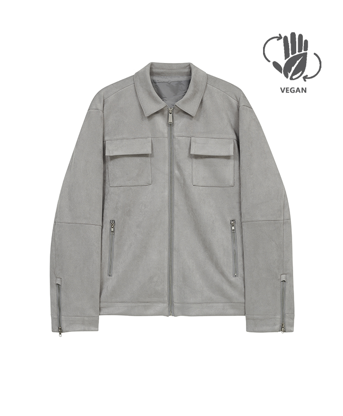 [vegan suede] Cruelty-Free solid standard suede jacket iro072 gray