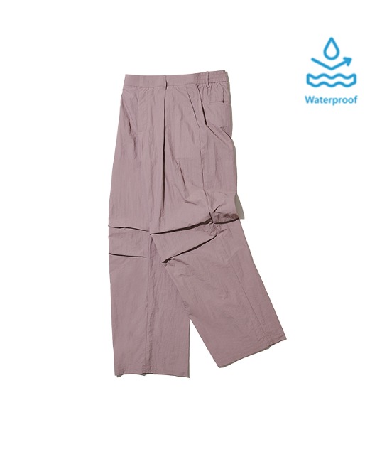 86-IRO283 [Waterproof] Windbreaker Parasuit Pants Deep Pink