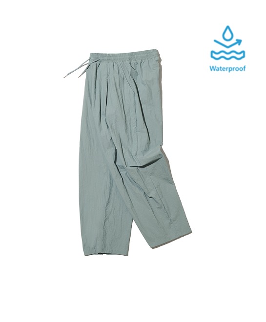 86-IRO280 [Waterproof] One-Tuck Wide Pants Mint
