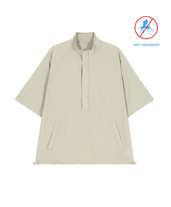 86-IRO292 [Anti Mosquito] Windcell short-sleeved anorak Jacket Ivory