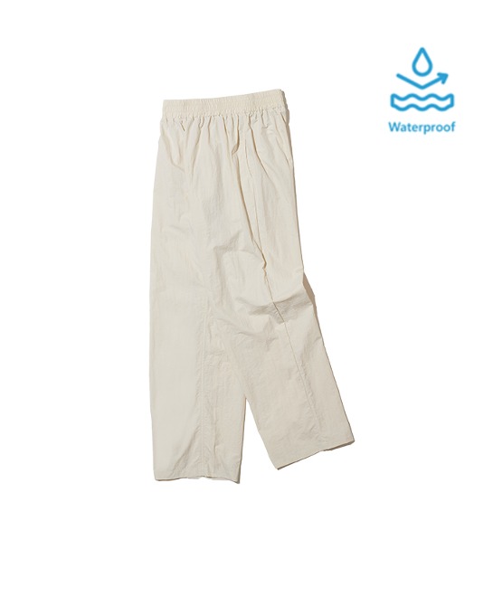 86-IRO284 [Waterproof] Windbreaker Wide Bending Pants Ivory