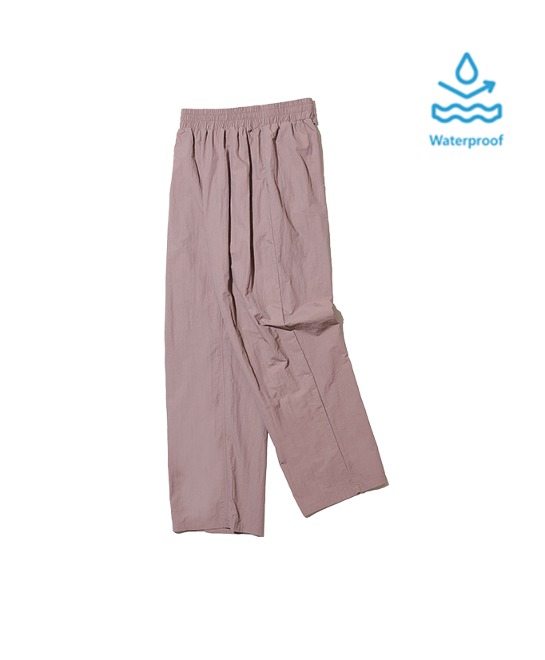 86-IRO284 [Waterproof] Windbreaker Wide Bending Pants Deep Pink