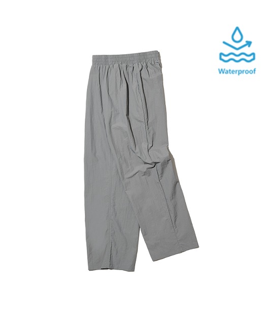 86-IRO284 [Waterproof] Windbreaker Wide Bending Pants Deep Gray