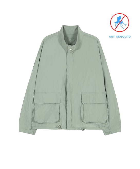 86-IRO290 [Anti Mosquito] Windcell Field Jacket Khaki Gray
