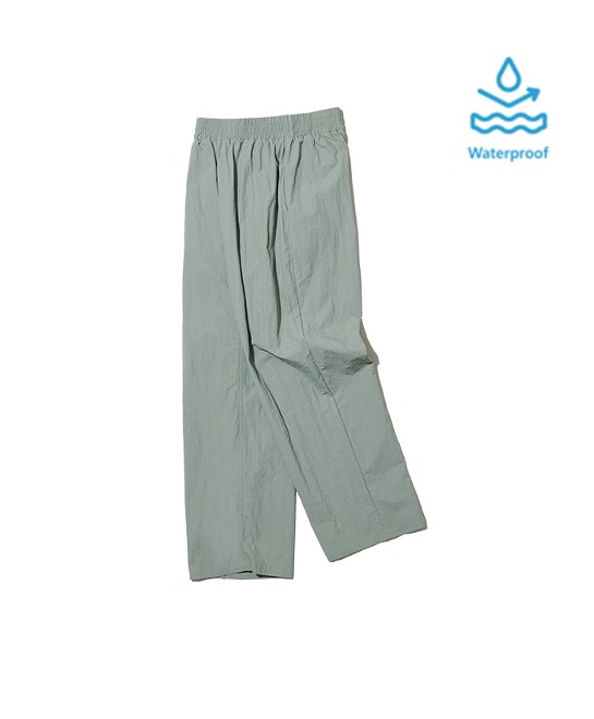 86-IRO284 [Waterproof] Windbreaker Wide Bending Pants Mint