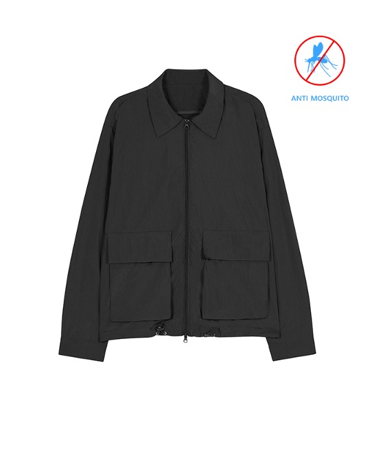 86-IRO291 [Anti Mosquito] Windcell Collar Jacket Charcoal