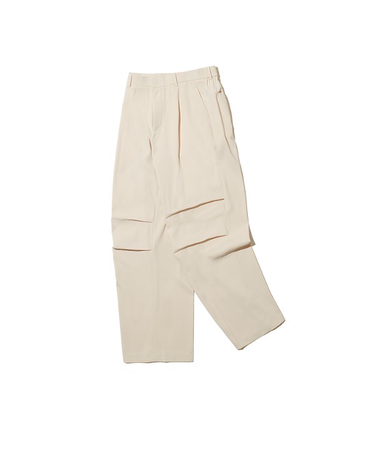 86-IRO269 Monotone Parasuit Wide Pants Ivory