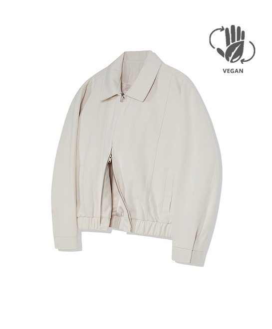 86-IRO243 Curved Stitch Blouson Jacket Ivory