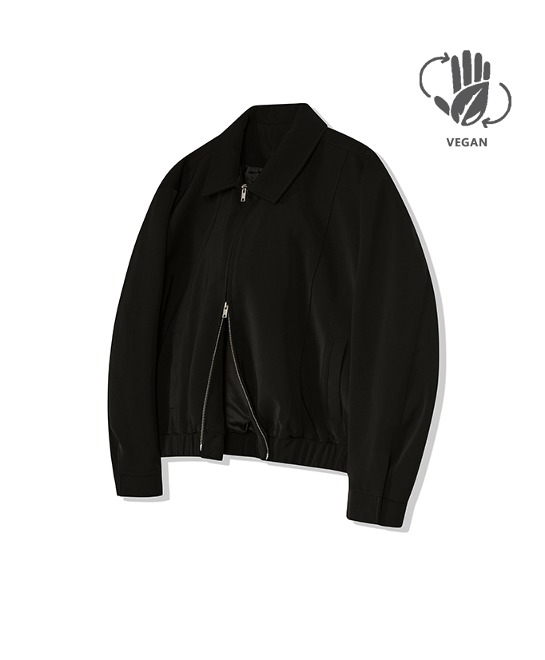 86-IRO243 Curved Stitch Blouson Jacket Black