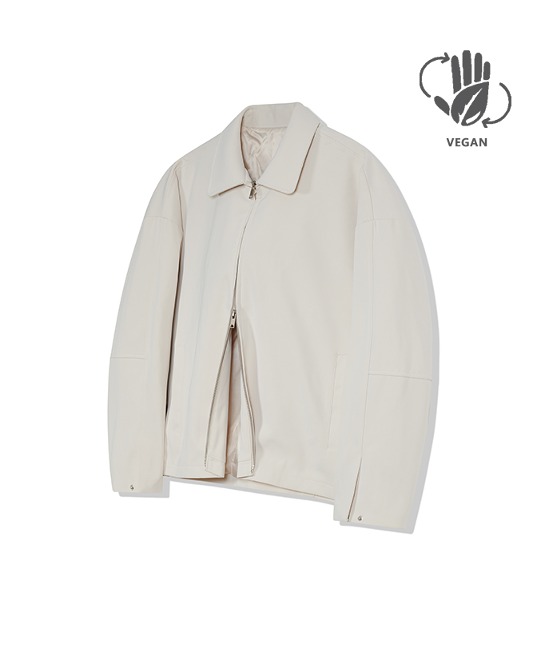 86-IRO240 Bold Stitch Alpha Jacket Ivory